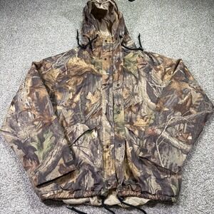10X Goretex Camo ZIPUP Hooded Jacket Size Large 90s Gorpcore Essentials